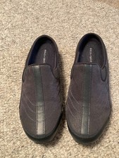 Easy Spirit Traveltime Clog Women 10M Navy Leather Slip On Comfort Shoes