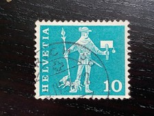 SWITZERLAND HELVETIA 1960 DEFINITIVES Standesläufer von Schwyz 10C GREEN - USED