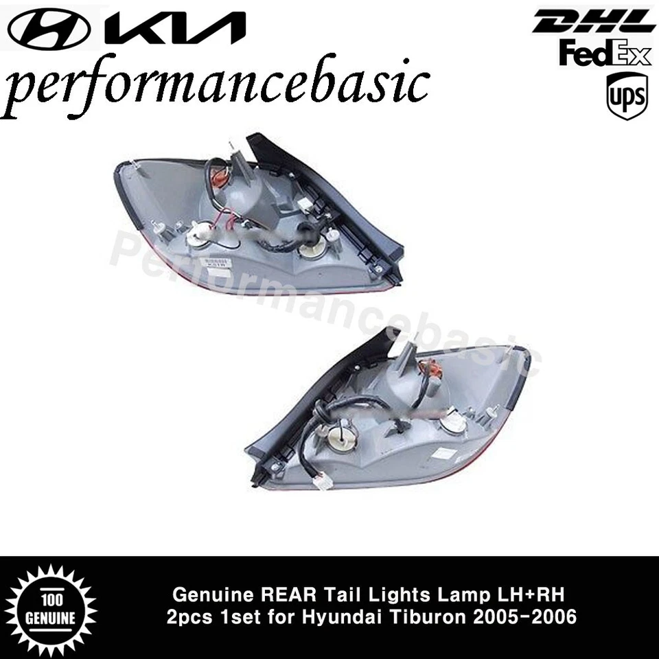 Genuine REAR Tail Lights Lamp LH+RH 2pcs 1set for Hyundai Tiburon 2005-2006 - Image 2 of 4