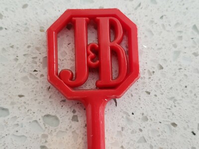 7  J & B Scotch Swizzle Sticks Drink Stirrers Barware Red Plastic