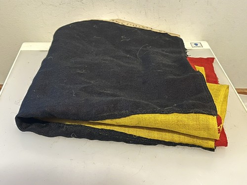 🇧🇪Vintage circa mid 20thC BELGIUM 1 YD FLAG Stitched Linen 33 x 18" - Picture 9 of 9