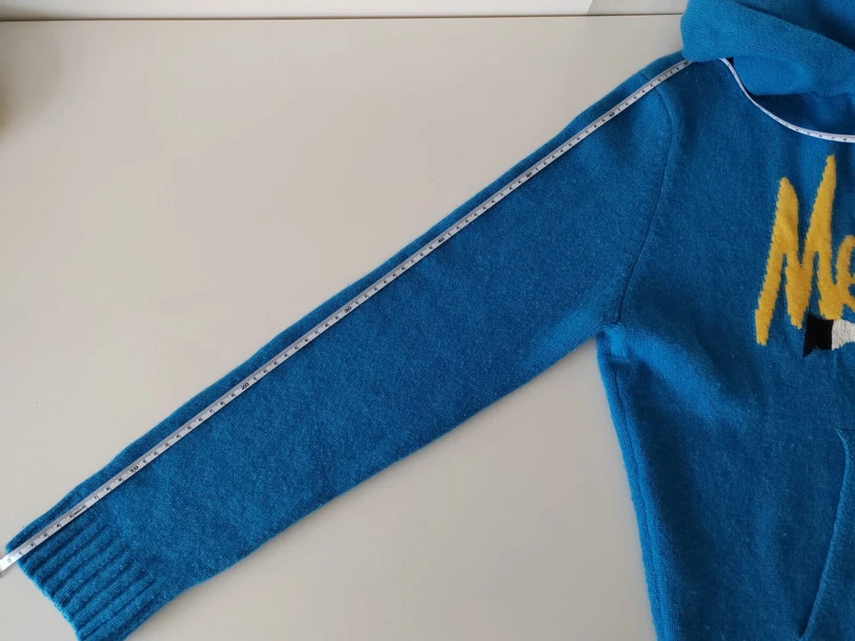 Moncler Megève Sudadera con Capucha Mezcla Lana y Cachemira - Azul, Talla L, Buen Estado Foto 4 de 4