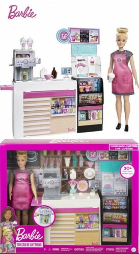 BNIB Career Based BARBIE DOLL PLAYSET - COFFEE SHOP OWNER w/ 20+ Play Pieces - Picture 9 of 9