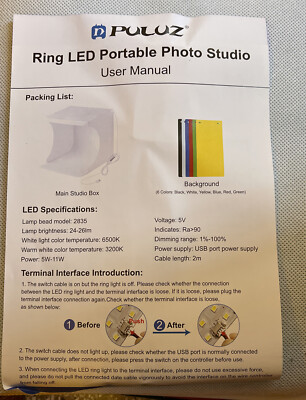 Scatola Luminosa 30x30 Cm Per Foto - Con LED Dimmerabile E 6 Sfondi - Foto 6