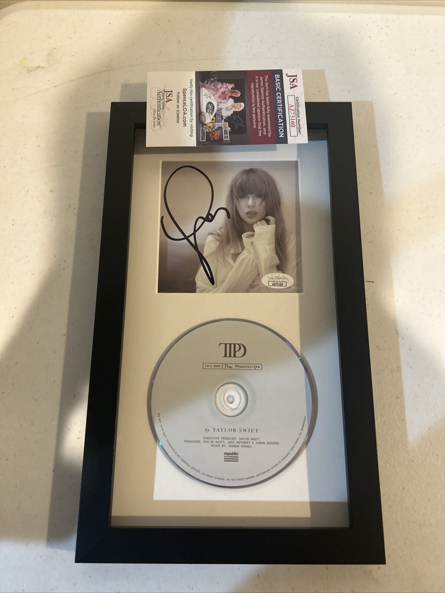 TAYLOR SWIFT SIGNED AUTOGRAPH FRAMED CD DISPLAY JSA COA TORTURED