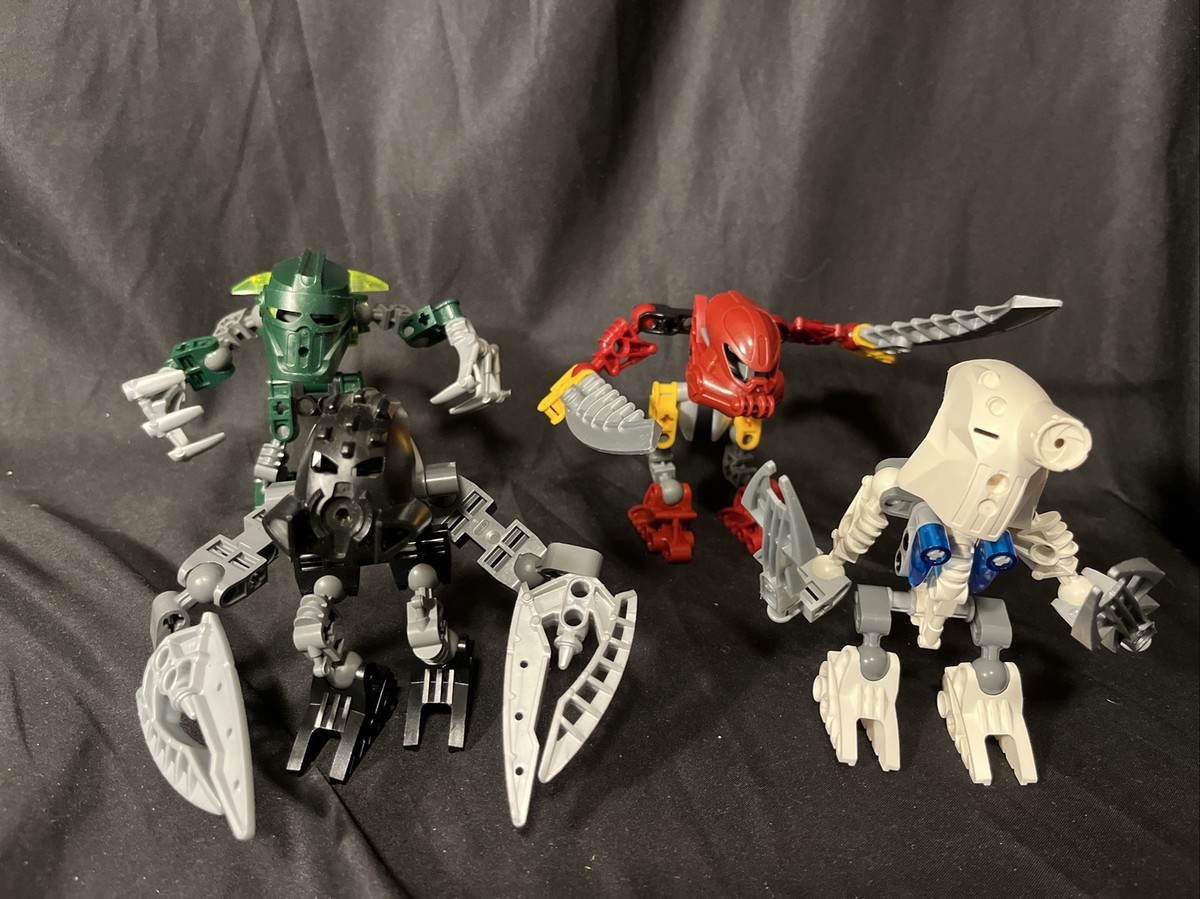 Lego Lot Of MATORAN VOYA NUI 8722 8723 8724 8725 BIONICLE