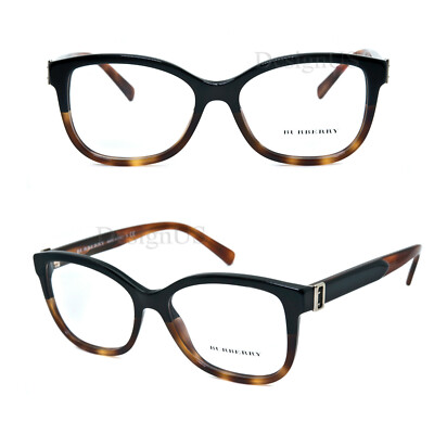 Burberry B 2252 3632 Black Havana size 52/16/140 Eyeglasses Made in Italy  New