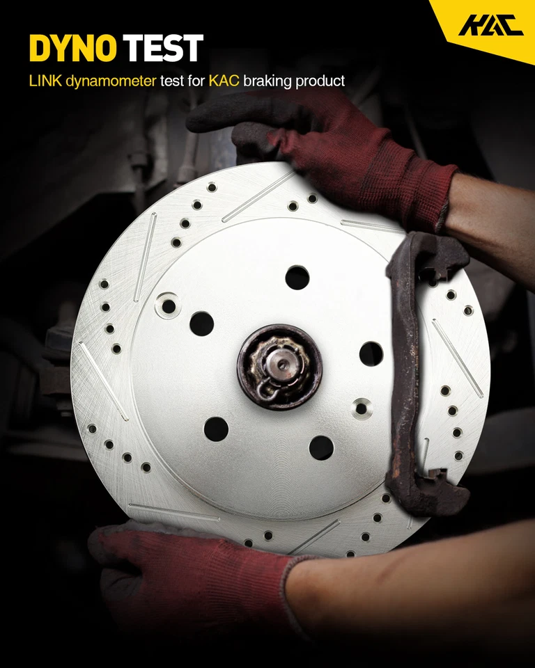 Rear Drilled Rotors & Brake Pads for GMC Sierra 1500 2003-2005 Yukon XL 1500 - Image 4 of 4