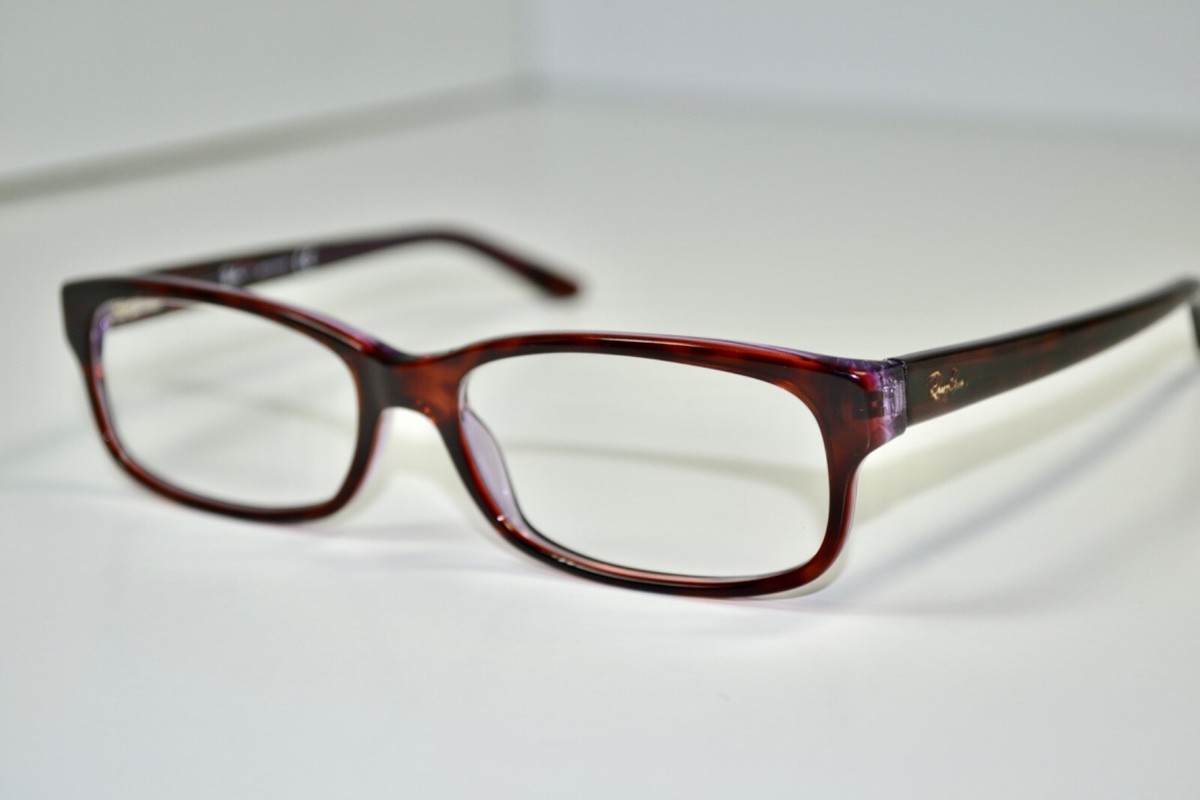 Ray-Ban Frames RB5187 2442 Brown Tortoise Clear Purple 50-16-140 RAY BAN RB5187 2442 Full Rim Plastic Optical Eyeglasses  main image 3