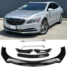 Front Bumper Chin Lip Splitter Spoiler + Strut Rods For Buick LaCrosse 2005-2019