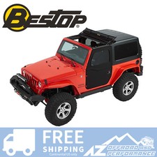 Bestop 2 Piece Front Soft Doors Black Diamond For 2007-2018 Jeep Wrangler Jk