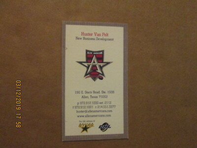 CHL Allen Americans VintageTeam Logo Hockey Business Card