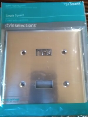 NEW Satin Nickel Double Toggle Wall Plate  #3159485 w/Screws