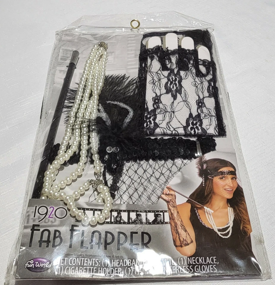 Kit de Disfraz Fab Flapper Gatsby Años 20, Nuevo Foto 3 de 4