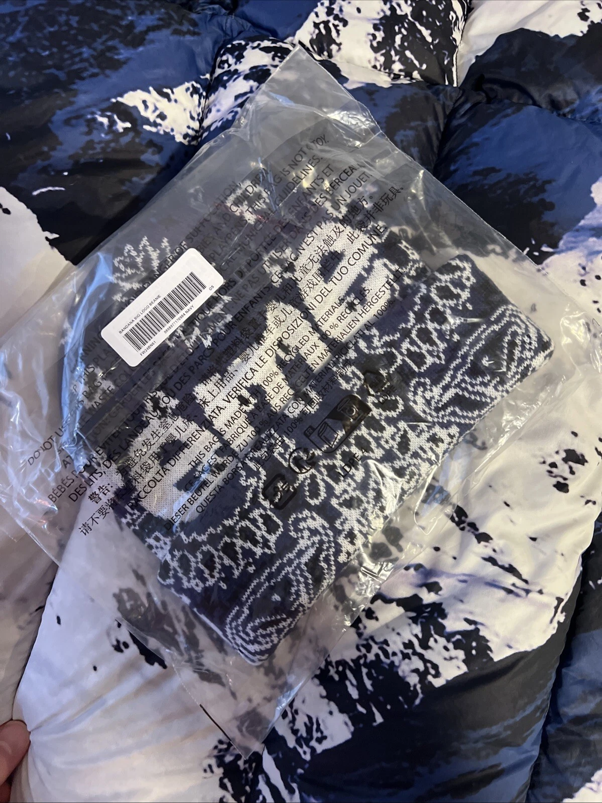 Supreme Bandana Big Logo Beanie FW 2024 (settimana 16) blu nuovo DS SPEDIZIONE VELOCE