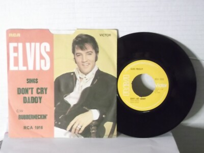 Elvis Presley,RCA,''Don't Cry Daddy'',UK,7'' 45 w P/S,1969,Diff Slv than US, Mint-