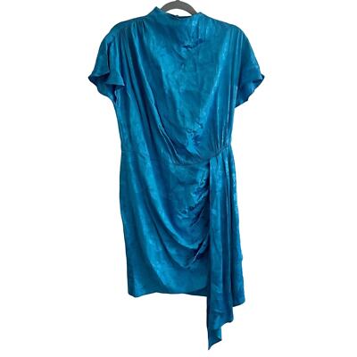 saylor blue satin dress Saylor