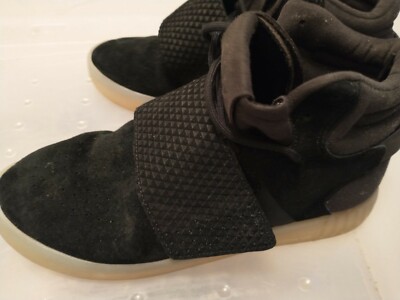 Adidas Tubular Invader Strap Men's Black Suede Shoes Size