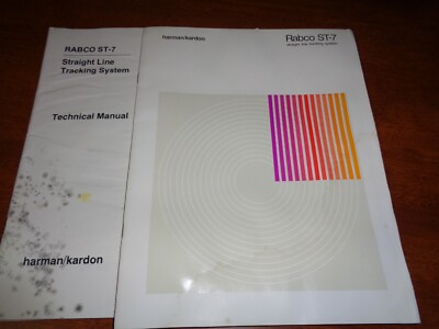 Harman/Kardon Rabco ST-7 Technical Manual & Brochure Free Shipping