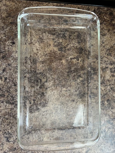 VTG PYREX 232 Clear Borosillcate Glass Small Casserole Brownie Lasagna Dish 2 Qt
