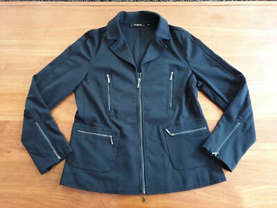 Schwarze Jacke Kragen Blazer chic Business Fabiani Gr. 40 M