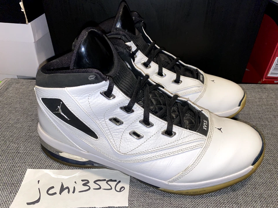 Nike Air Jordan XV1.5 16.5 белый черный колледж синий мужчин размер 10 375387-111 - Изображение 2 из 4