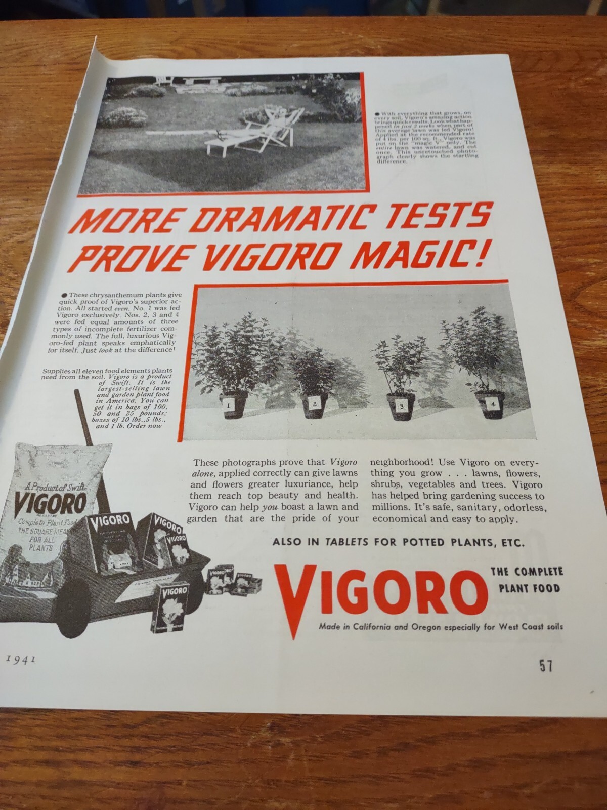 1941 Vigoro More Dramatic Test Magazine Ad | eBay