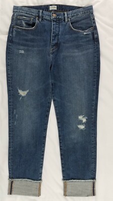 SILVER JEANS MARYLAND Sz 29 High Rise Slim Tapered Leg Mom Button Fly Cuff  $128