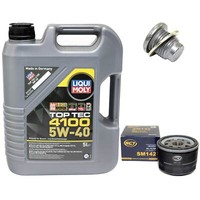 MotoröL Set 5W-40 5 Liter + ÖLfilter + Schraube FüR Dacia Logan Opel Renault