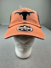 RARE New Texas Longhorns Flex S/M Longhorn Headwear Distressed Trucker Hat