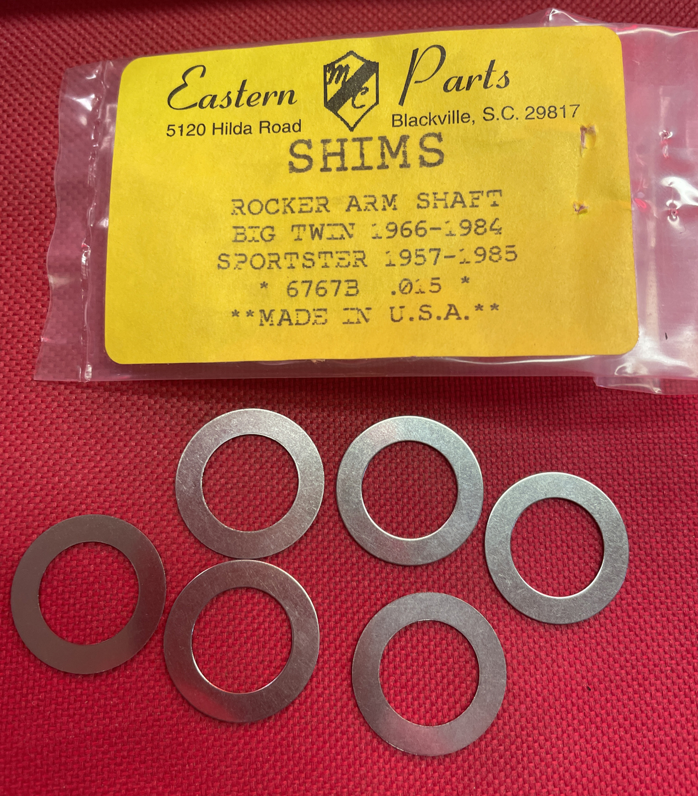 Eastern Rocker Arm Shim .015" 6767 B for HarleyDavidson Big Twin 'C