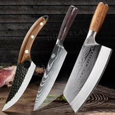 Cuchillo De Carnicero Acero Inoxidable 8" Cuchillos Para Chef Carniceria Cocina