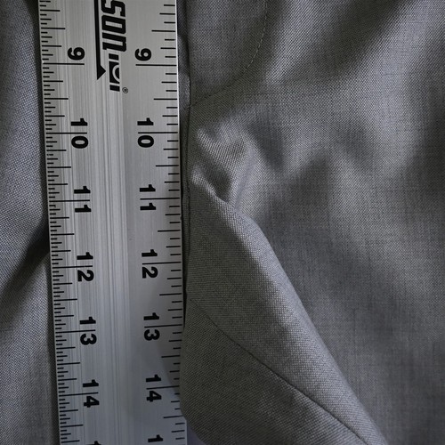 Jos A Bank 33x30 Gray Sharkskin Wool Silk Cuffed Mens Dress Pants - Picture 3 of 9