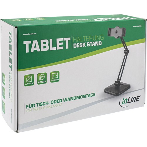 InLine® Tablet Halterung für Wand- oder Tischmontage, universal für 4,7"-12,9" - Bild 3 von 3