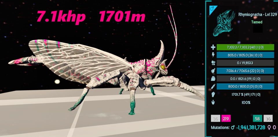 What Factors Affect The Level And Stats Of Bred Rhyniognatha Bugs In Ark Survival Ascended - Foto 7