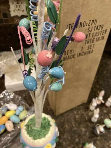VTG 18" Kurt Alder Easter Tree 18 Hand Painted Easter Ornaments NOS Open Box HTF - Picture 11 of 16