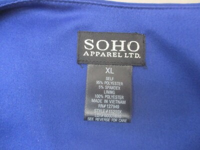 NWT SOHO APPAREL LTD Size XL Womens Blue Slit Studded Evening Maxi