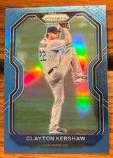 2021 Panini Prizm Carolina Blue Prizm Clayton Kershaw Mint Condition