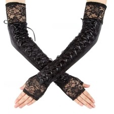 Women Gloves 1920s Bows Half Finger Gloves for Wedding Costume for 1920s