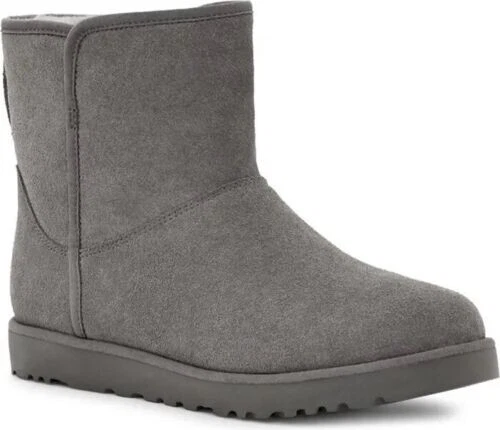 NUOVI stivali foderati originali Shearling UGG Cory II camoscio grigio antracite donna 6 US