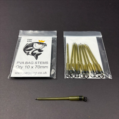 PVA SOLID BAG STEMS x 10 PACK 2 Größen - ÜBER 1500 VERKAUFT - BEST PREISWERT - CARP KING