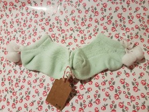 mint green baby socks