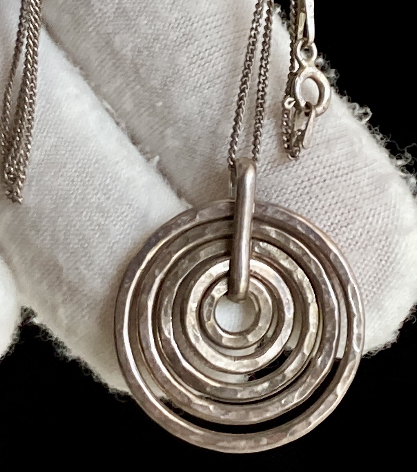 Sterling Silver Solid Round Pendant Curb Chain 18… - image 16