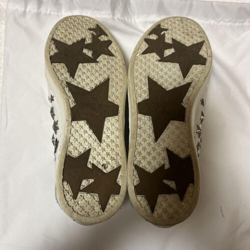 Jimmy Choo Star Stud Sneakers studs Women's size 4 White Low