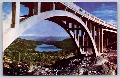 Donner Lake Rainbow Bridge Donner Pass Sierra Nevadas California Postcard