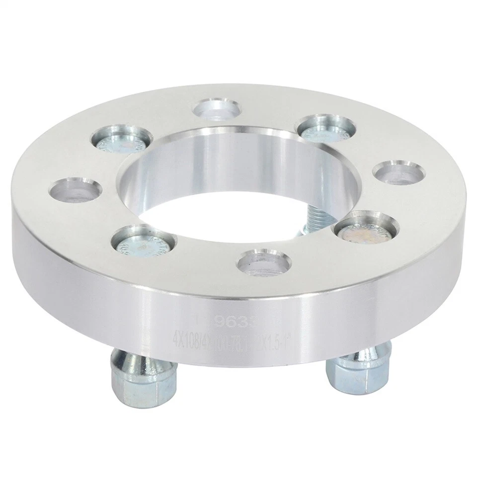 4 pcs 1" Wheel Adapters 4x108 to 4x100 For Ford Mustang Fiesta Escort 4 Lug 25mm Foto 2 de 4