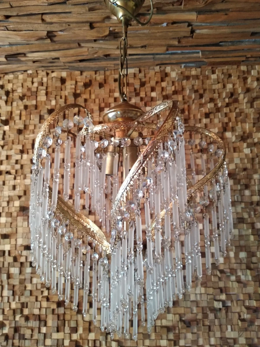 Mid century glass chandelier sale