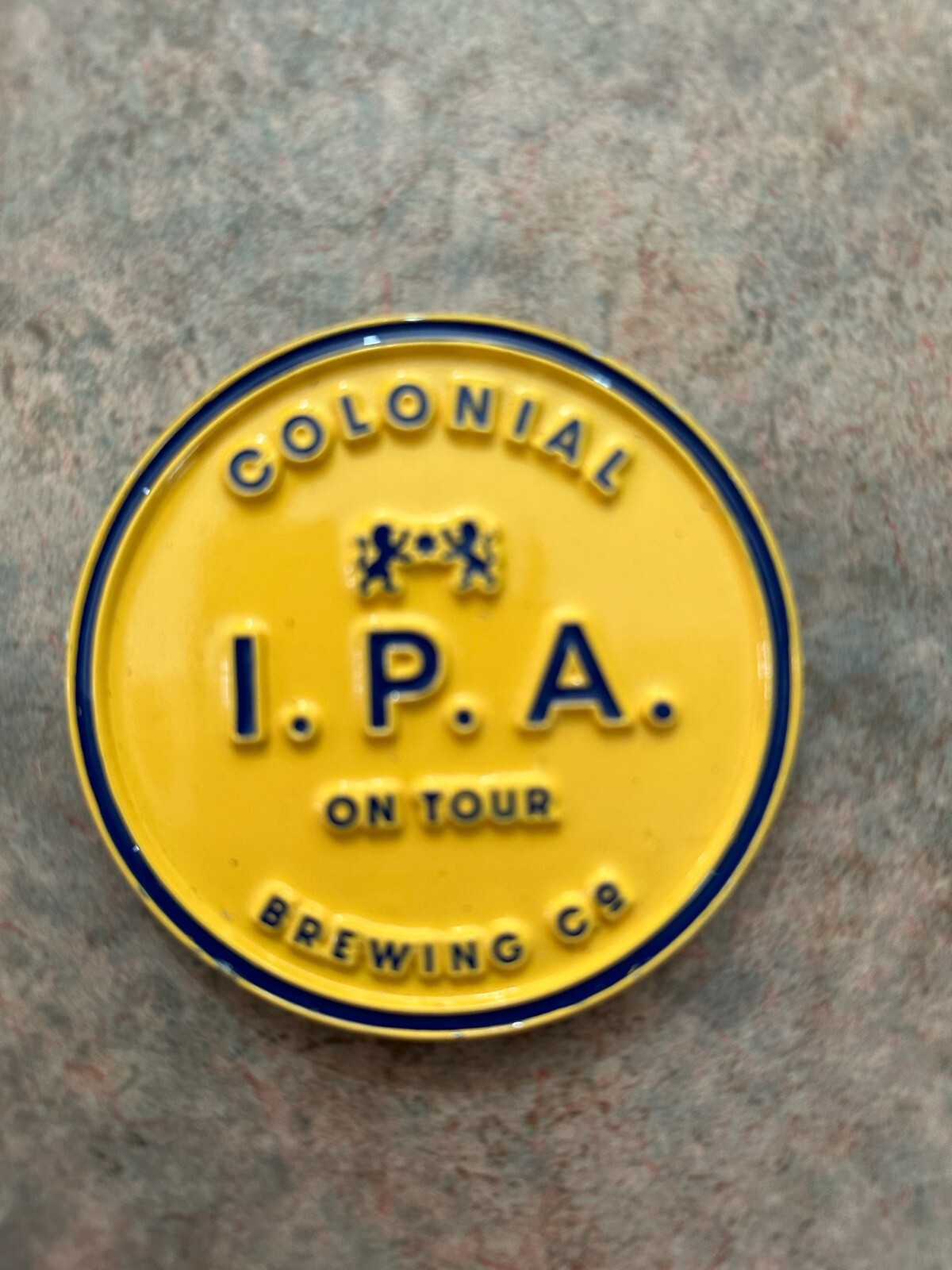Beer Tap Badge Decal Metal Colonial Brewing I.P.A On Tour Top Topper eBay