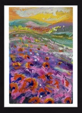 Oil Painting National Park Original Art Landscape Painting Floral Textured Poppy