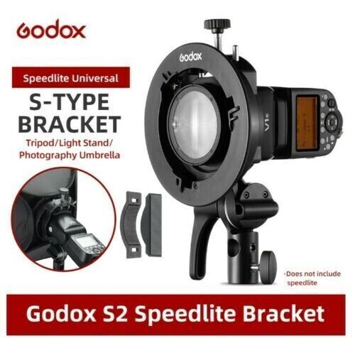 Godox Bowens Mount S2 S-type Flash Bracket Holder for Studio Speedlite Softbox - Picture 1 of 12